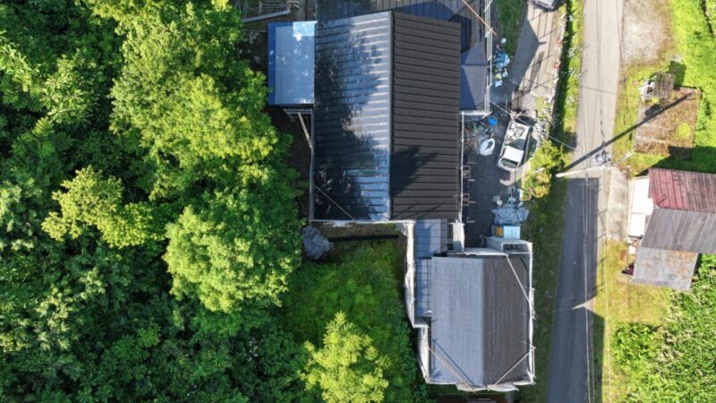 五十島　ゲストハウス　ドローン　上空写真　阿賀町