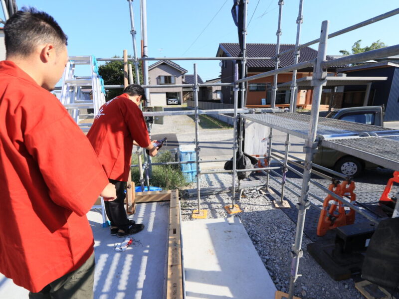 新発田市　曽根　佐々木　新築工事　建方